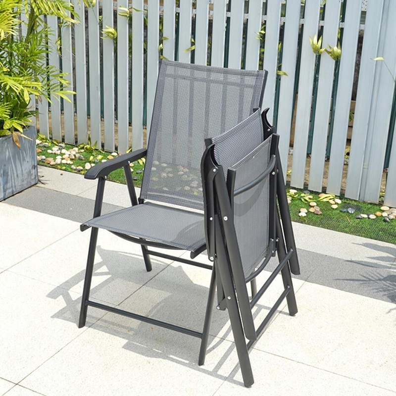 Factory Price Patio Furniture Foldable Outdoor Table Chair Set For  Hotel Villa Home Terrace Garden