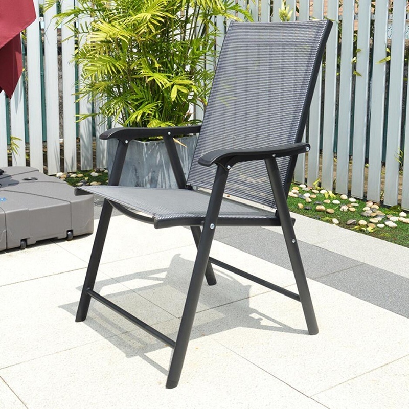 Factory Price Patio Furniture Foldable Outdoor Table Chair Set For  Hotel Villa Home Terrace Garden