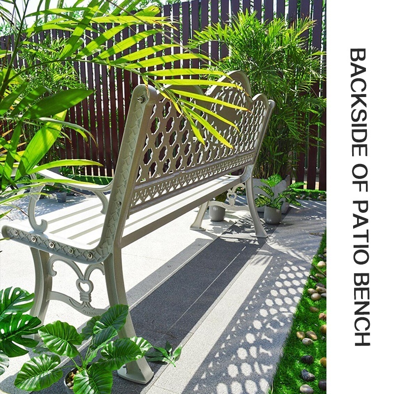 Hot Sale Fashionable Outdoor Courtyard Patio Public Park Water Proof Cast Aluminum Garden Benches