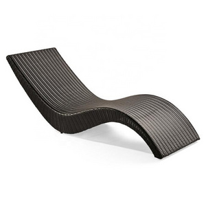 Fashion Outdoor Furniture Garden Beach Swimming Pool Patio Plastic Rattan S-Shaped Lounger Chair