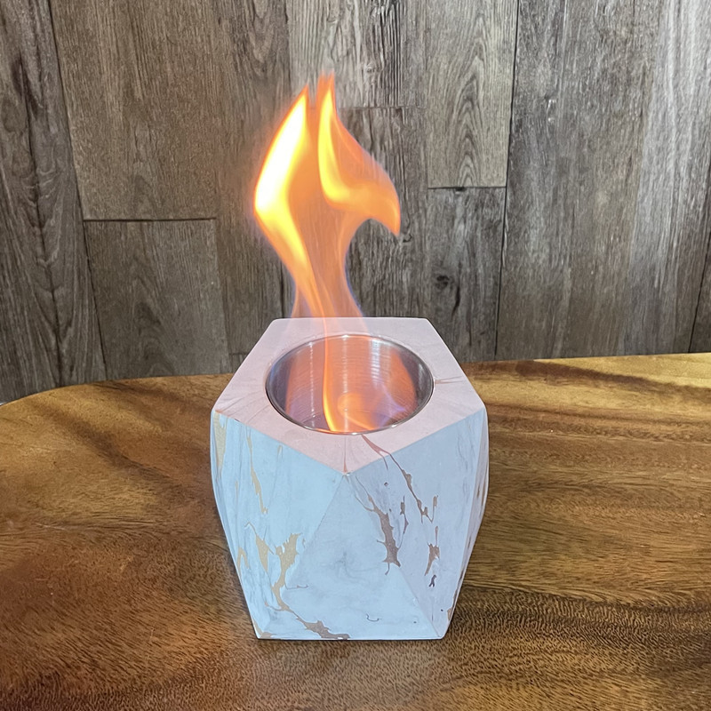 Concrete Tabletop Alcohol Fireplace Table Top Fire Pit For Christmas Gift Indoor Present