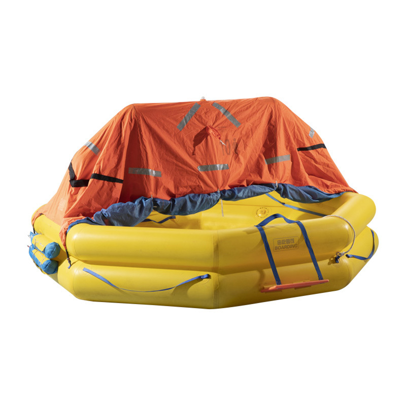 4 6  8 10  12Person  SOLAS CCS certified Yachts Throwing type high strength TPU composite adhesive inflatable life raft