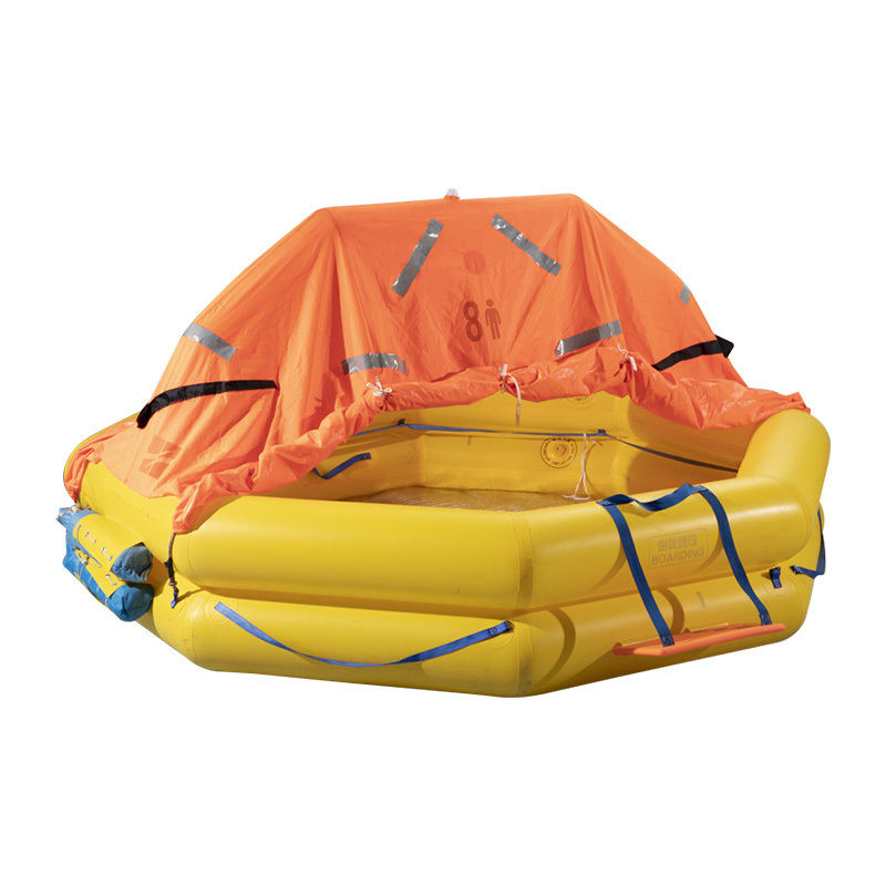 4 6  8 10  12Person  SOLAS CCS certified Yachts Throwing type high strength TPU composite adhesive inflatable life raft