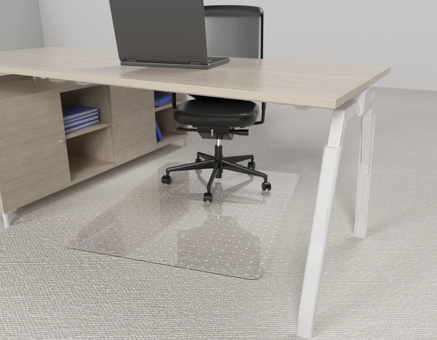 2023 trending product Washable Clear Soft Glass Mat For Office Desk Chair High Pile Carpet Or Hardwood Floor Protector