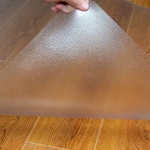 2023 trending product Washable Clear Soft Glass Mat For Office Desk Chair High Pile Carpet Or Hardwood Floor Protector