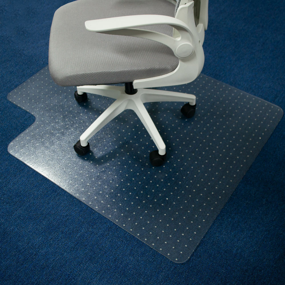 Clear Office Chair Mat for Low, Standard and No Pile Carpeted Floors, Plastic Computer Desk Chair Mat on Carpet