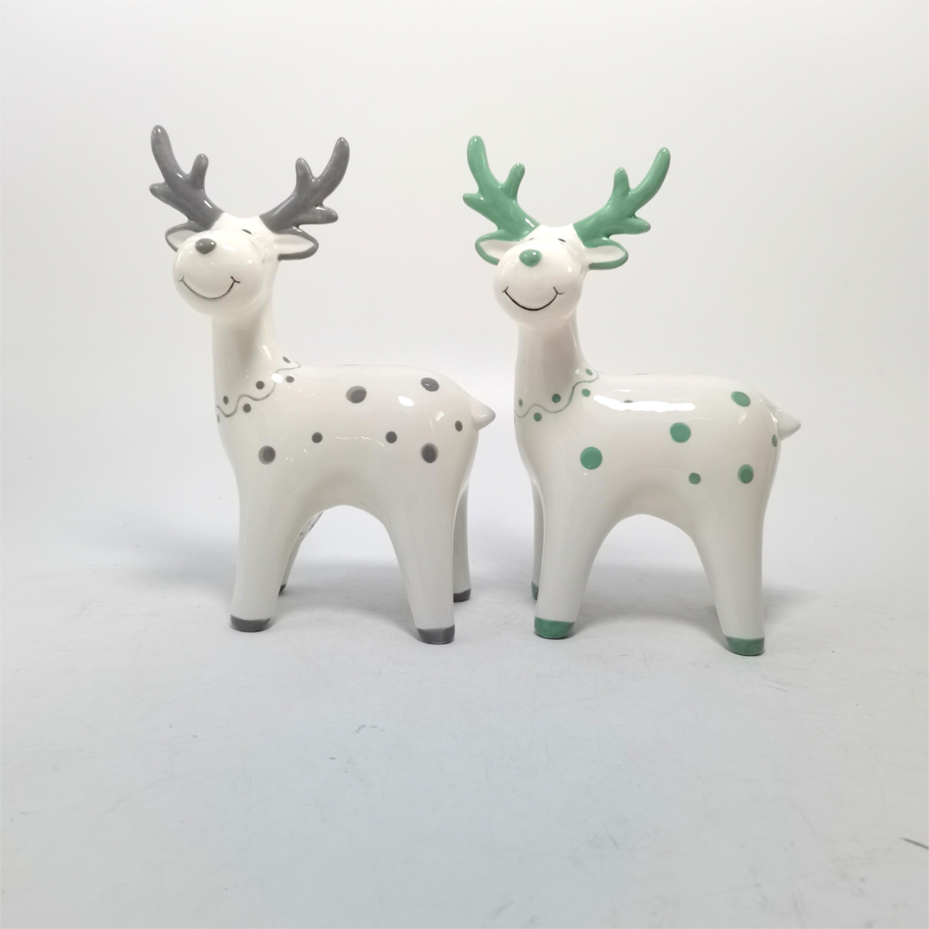 Home Decor Animal Figurines Small Gold-plated Deer Ceramic Mini Deer Decorative Ceramic Porcelain Home Decoration