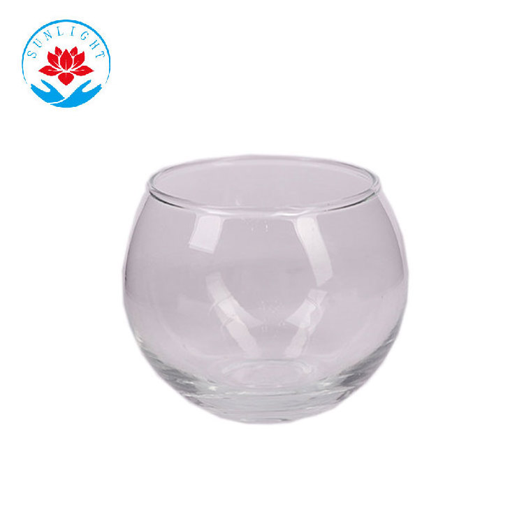 Factory Wholesale Ball Shape  Tea Light Candle Holders Glass