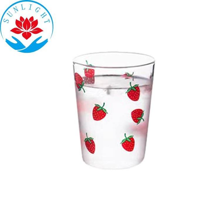 Factory  Hot Selling Glassware Printed Strawberry Glass Tea Pots &  Kettles,Borosilicate Glass Pitcher Drinking Water Jug Set