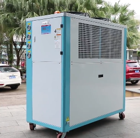 New Industrial Air-Cooled Water Chiller Machine with Compressor and Motor for Manufacturing Plant Use