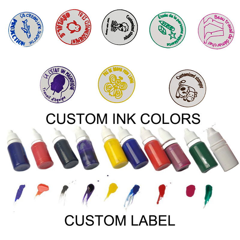 Factory Wholesale Eco Friendly Non Toxic Pre Inked Stamp Quick Dry Ink Bottle Flash Stamp Ink