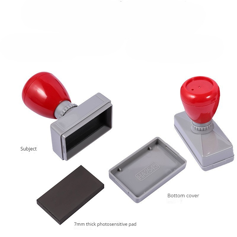 Custom Rubber Seal Logo Pre Inked Rectangle Round Square Flash Stamp Handles HA-series Flash Stamp Holder