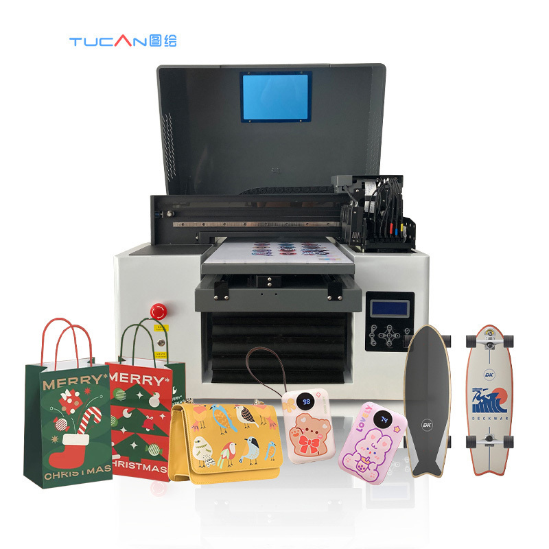 Tucan A3 UV flatbed printer 3360 size printing machines digital inkjet uv dtf printer eco solvent printer