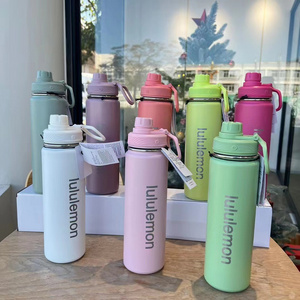 Outdoor Sports Kettle 710M Students Insulated Cold Water Cup Water Bottle Lululemonl Double -layer Stainless Steel Minimalist