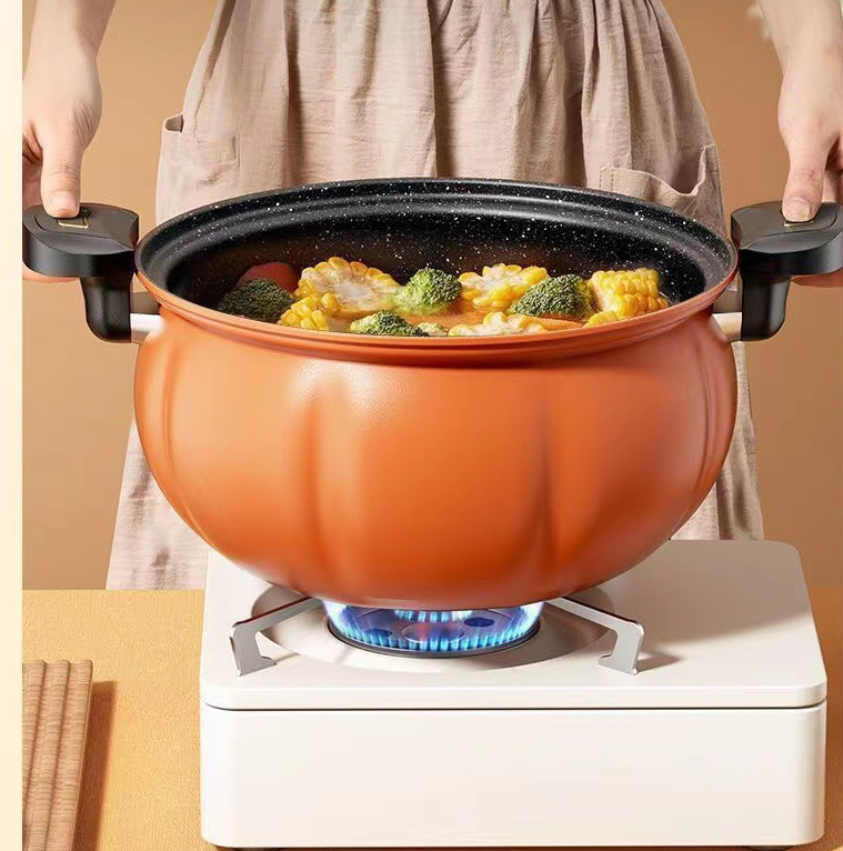 YXHT Home Kitchen Pumpkin Shape Micro Pressure Cooker,8 L Non-Stick Multi-Functional Stewing And Boiling Soup Pot