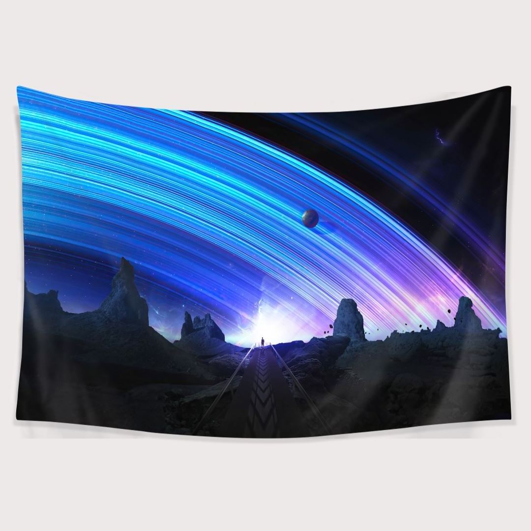 Space Psychedelic Wall Art Hanging Tapestry Hippie Beach Towel Bedroom Wall Tapestry Home Dorm Decor