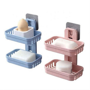 YXHT 2pcs Storage Shelf  Bathroom decoration  Soap Rack shower douche accessories plastic bathroom accessories Soap Holder