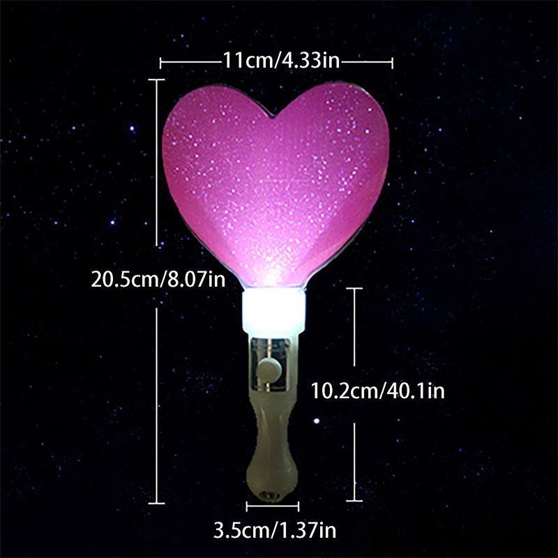 YYPD Led Party Rave LED Heart stick Flashing Light stick glow in the Dark Wedding Concert Event Party Supplies Decoration