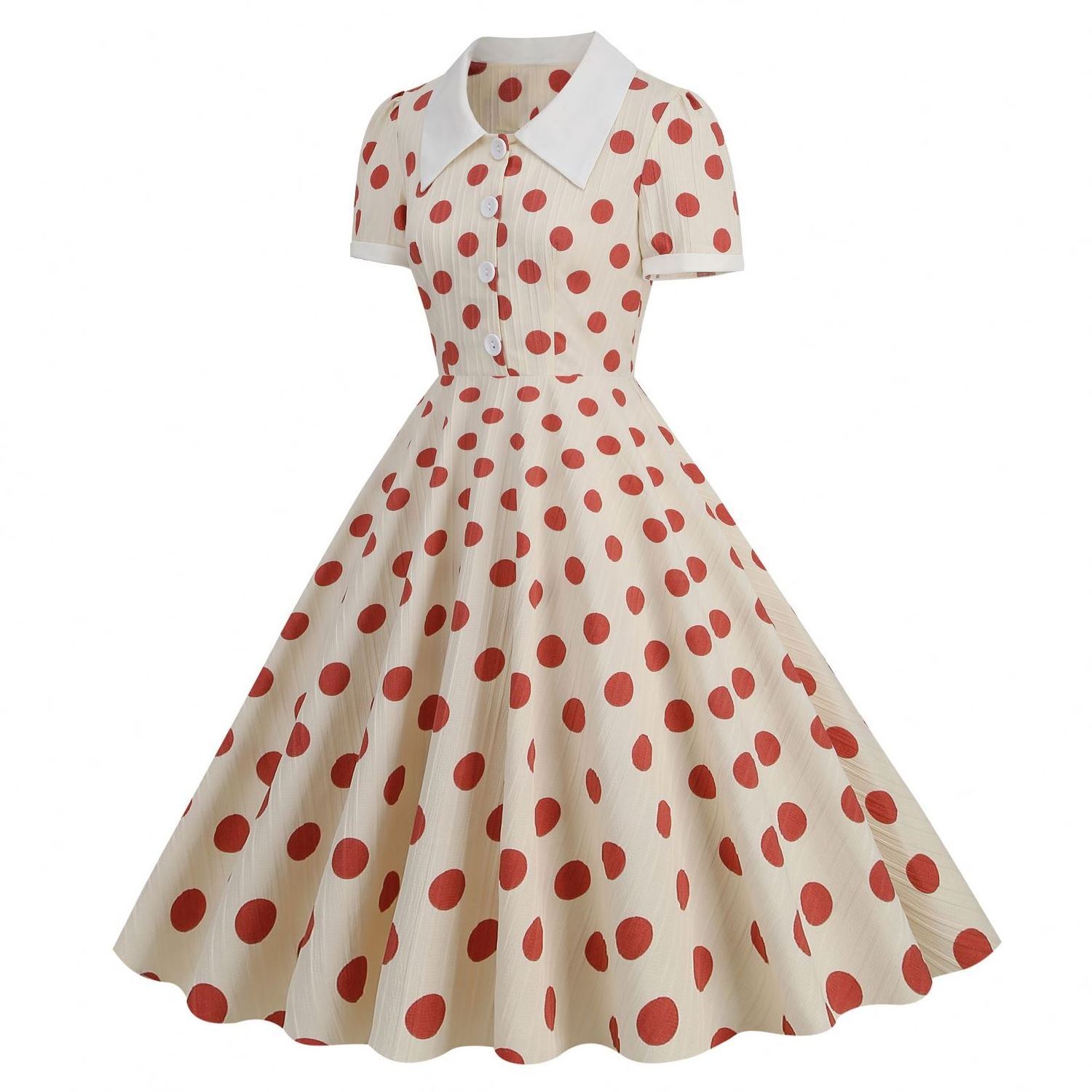 SSTZ Polka Dot 50s 60s Vintage Dancing Swing Jive Rockabilly Dresses Petticoat Bridesmaid Vintage Style Cotton Dress