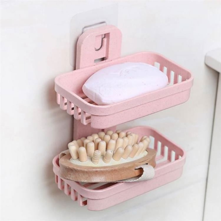 YXHT 2pcs Storage Shelf  Bathroom decoration  Soap Rack shower douche accessories plastic bathroom accessories Soap Holder