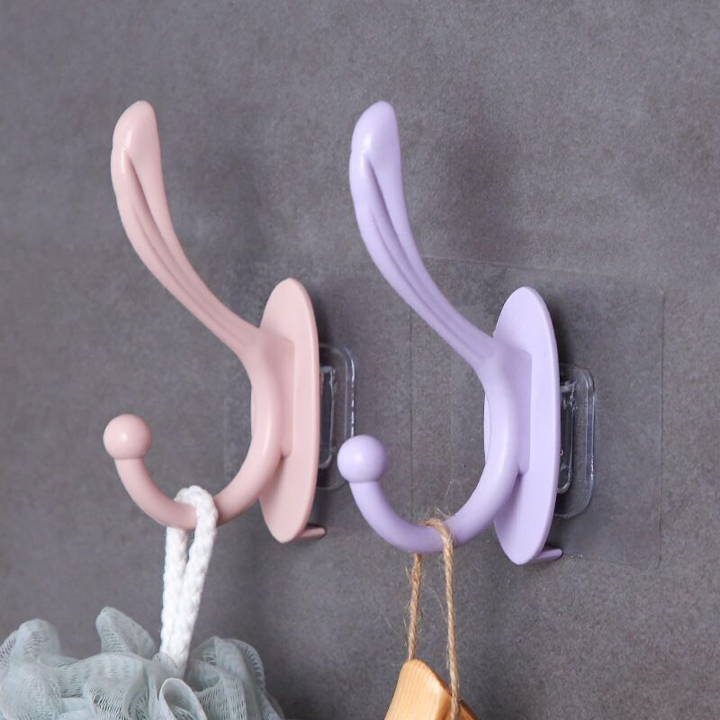 YXHT Household Clothes Hooks And Hangers Large Wall Sticker Coat Hooks Kitchen Plastic Adhesive Wall Hooks