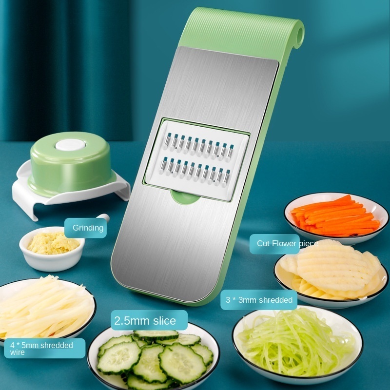 YXHT Multifunctional Vegetable Cutter Potato Shreds Artifact 5 Blades Creative Kitchen Household Large Slicer Grater Scraper