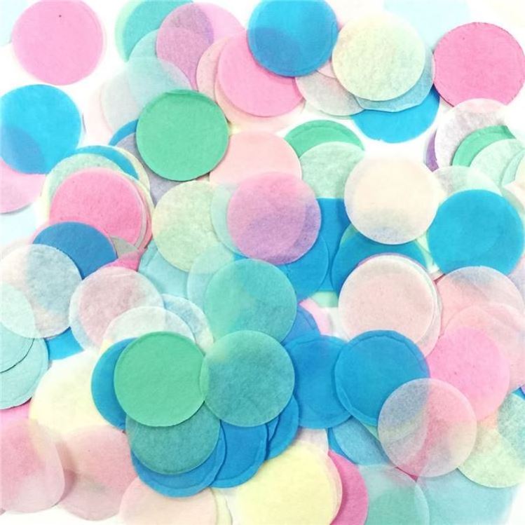 YYPD Eco Friendly Pink Confetti 2.5cm Multi-Color Metallic Confetti Tissue Paper Circles For Wedding Decor Supplier