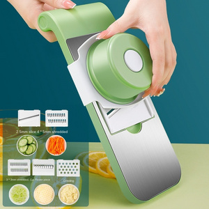 YXHT Multifunctional Vegetable Cutter Potato Shreds Artifact 5 Blades Creative Kitchen Household Large Slicer Grater Scraper