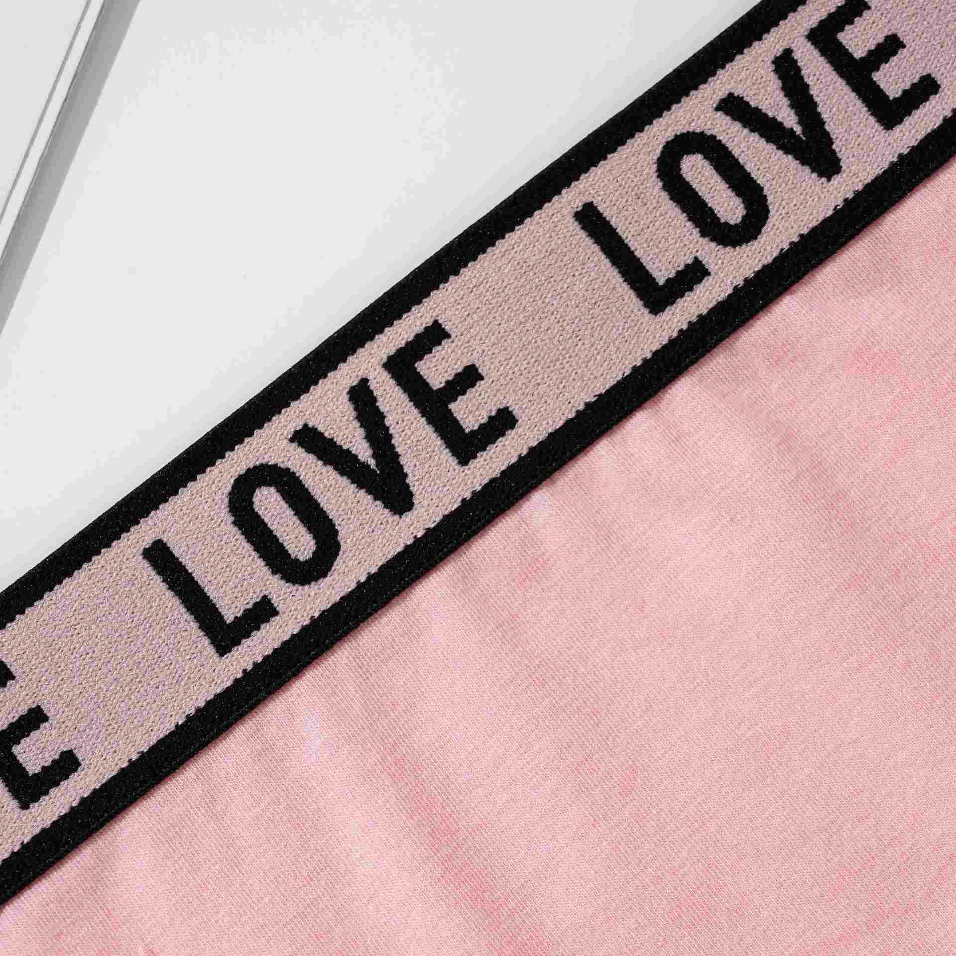 YHYT cheap bulk stock ladies 95% cotton underwear logo waistband plain panties white pink color girls briefs