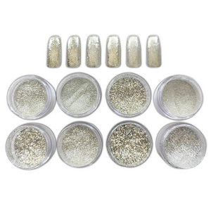 Cosmetics Grade high-shiny silver coated glass powder diamond silver powder for nail art eye shadow makeup products