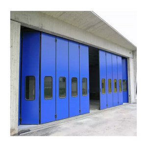 Industrial folding door for warehouse workshop fold gate thermal insulation sliding doors fabric lift door