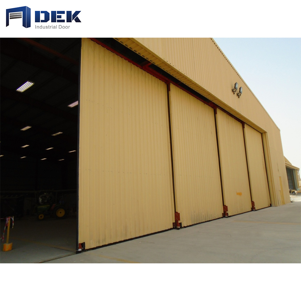 China custom design modern prefabricated metal and fiberglass aircraft hangar doors competitive price