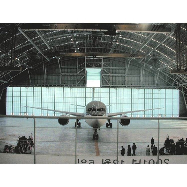 Hangar door automatic Folding Aircraft Warehouse Fireproof Steel Sliding Hangar Industrial Door