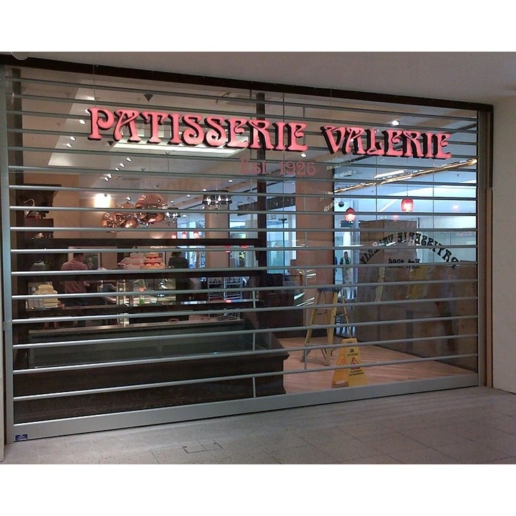 High quality Soundproof Facade Shop mall Entrance security doors Restaurant Folding Screen Sliding Door