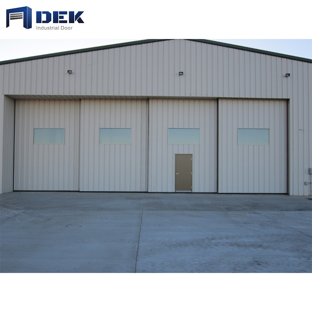 China custom design modern prefabricated metal and fiberglass aircraft hangar doors competitive price