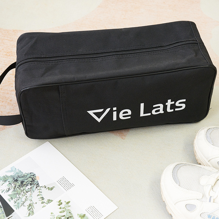 Custom Train Football Soccer Golf Fabric Shoe Bag Polyester Storage Travel Boot Shoe Bag Sports Sneaker Carrier Zipper Shoe Bag