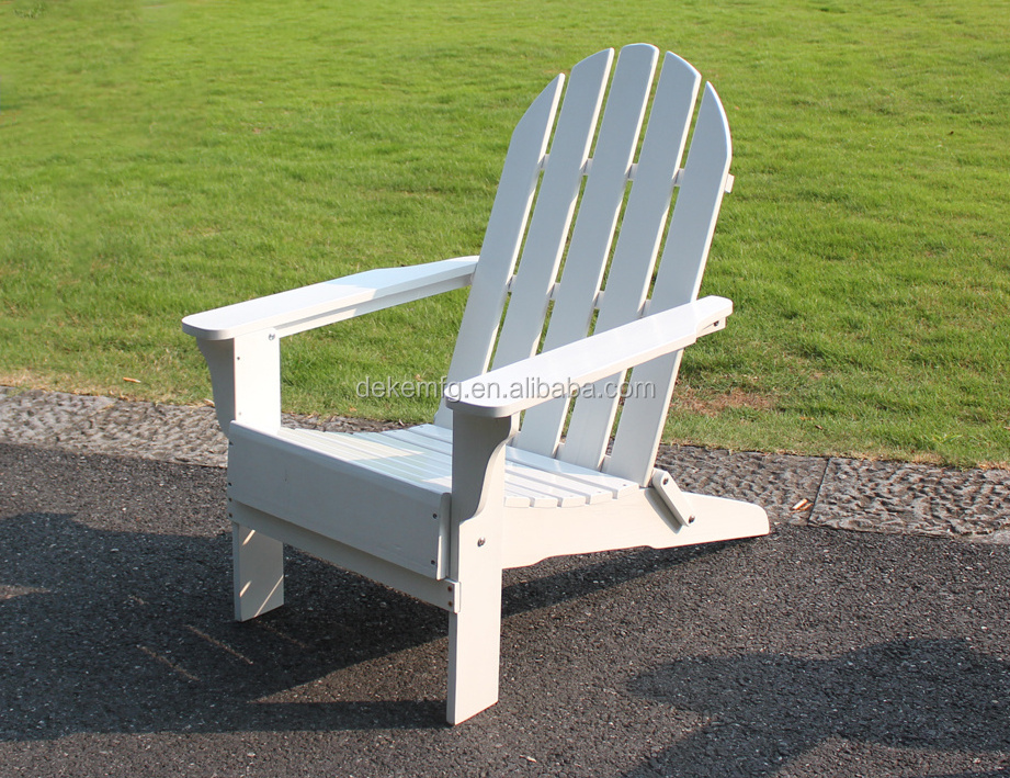 Adirondack Chair Folding Outdoor Furniture White Color Reclining Camping Fishing Beach Wood Garden Chair