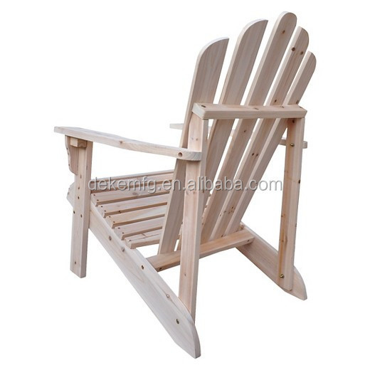 Wood Adirondack Chair Uon- Folding Patio Furniture Natural Color Cedar Camping Beach Garden Chair