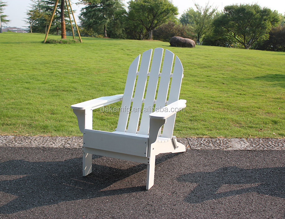 Adirondack Chair Folding Outdoor Furniture White Color Reclining Camping Fishing Beach Wood Garden Chair