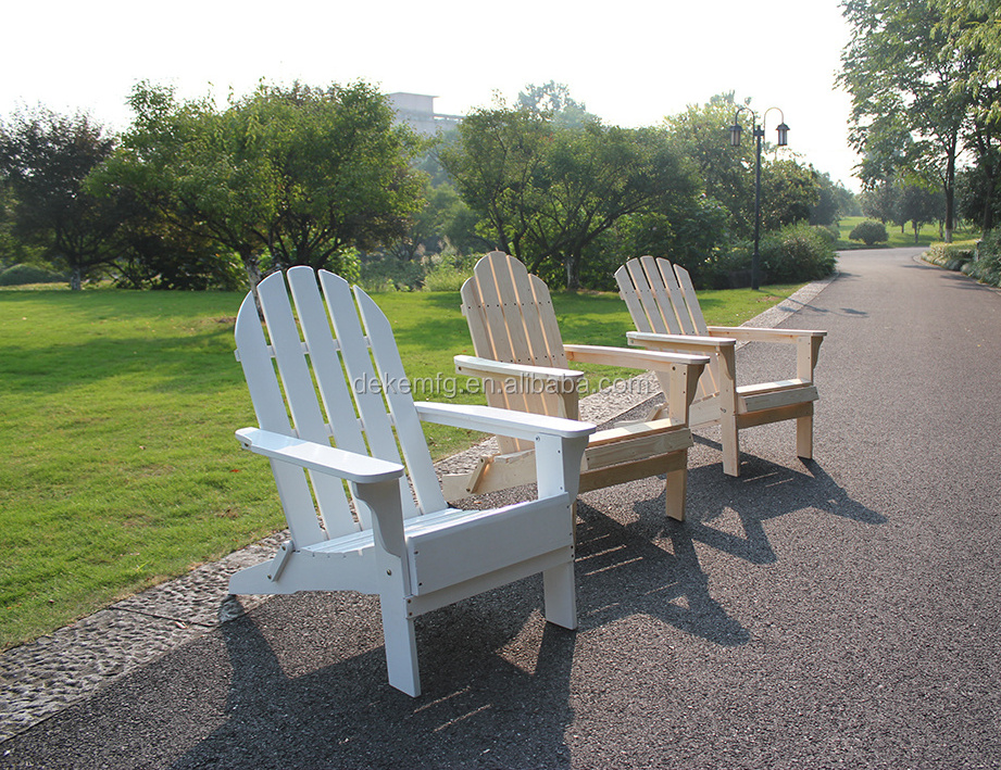 Adirondack Chair Folding Outdoor Furniture White Color Reclining Camping Fishing Beach Wood Garden Chair