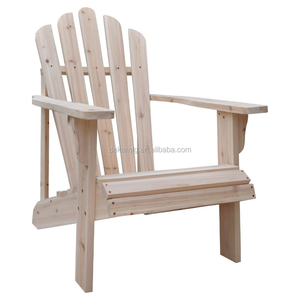 Wood Adirondack Chair Uon- Folding Patio Furniture Natural Color Cedar Camping Beach Garden Chair