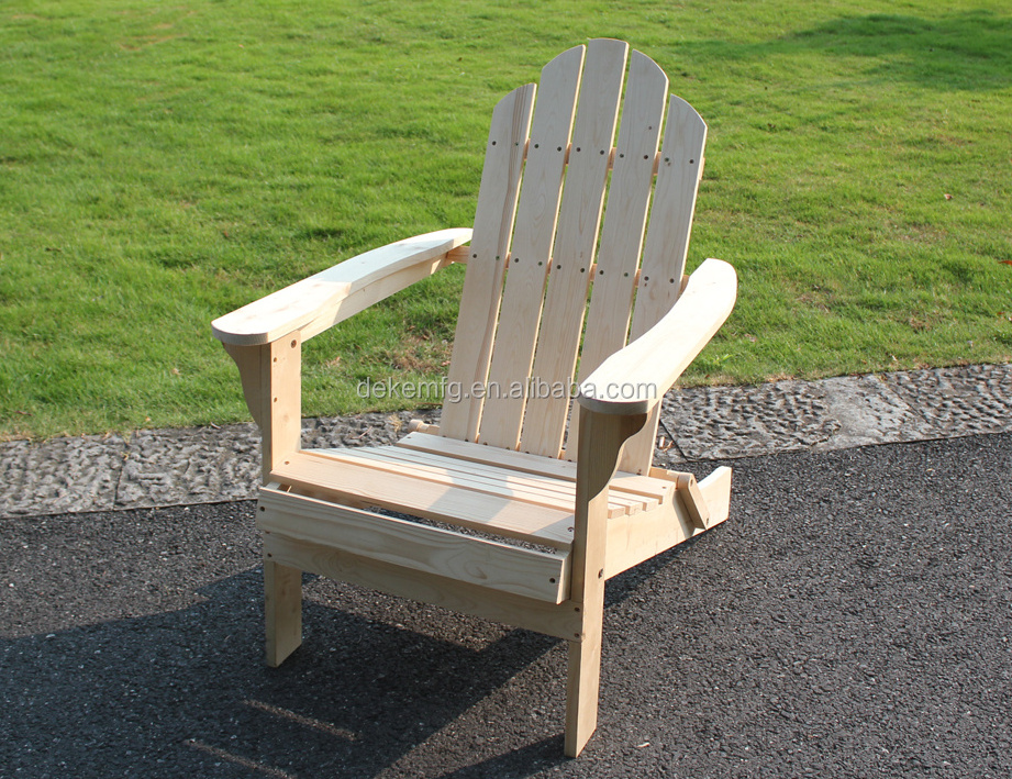 Folding Adirondack Chair Outdoor Patio Furniture Reclining Wood Beach Chair