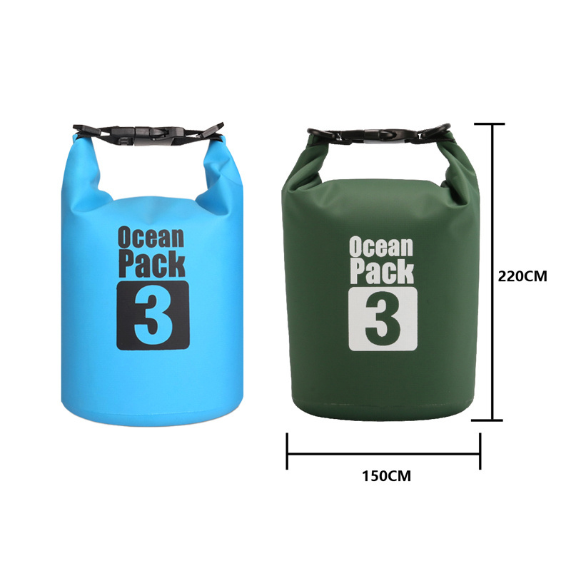 2L PVC Waterproof Dry Bag Cabin Bag Ryanair Backpacks Kayak Boat Sack Gear for Beach & Outdoor Camping Dry Sack