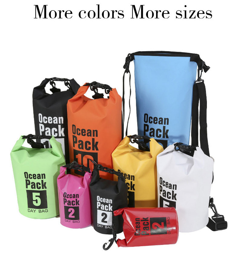 2L PVC Waterproof Dry Bag Cabin Bag Ryanair Backpacks Kayak Boat Sack Gear for Beach & Outdoor Camping Dry Sack