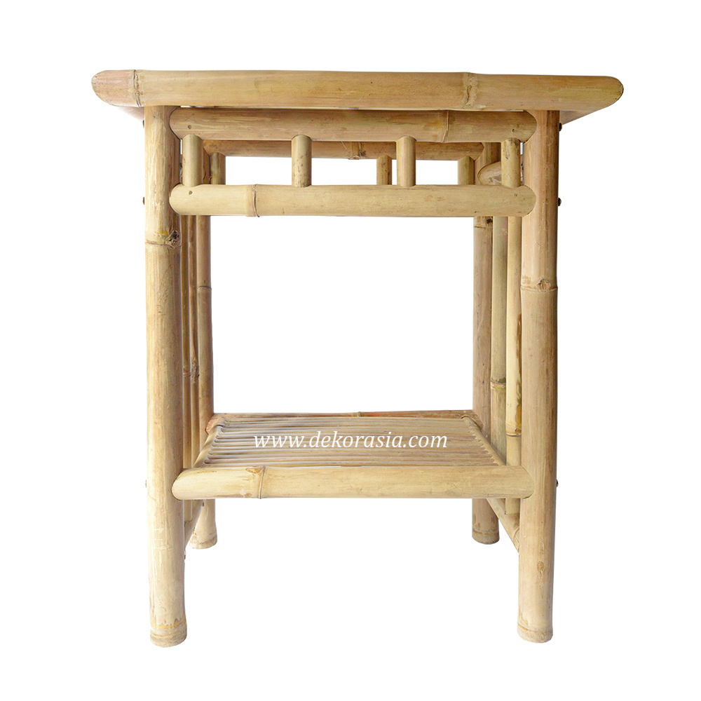 Table with Rack Table Living Room Furniture Bamboo Table, Dining Tables Console Table Coffee Tables, Bamboo Furniture Knockdown