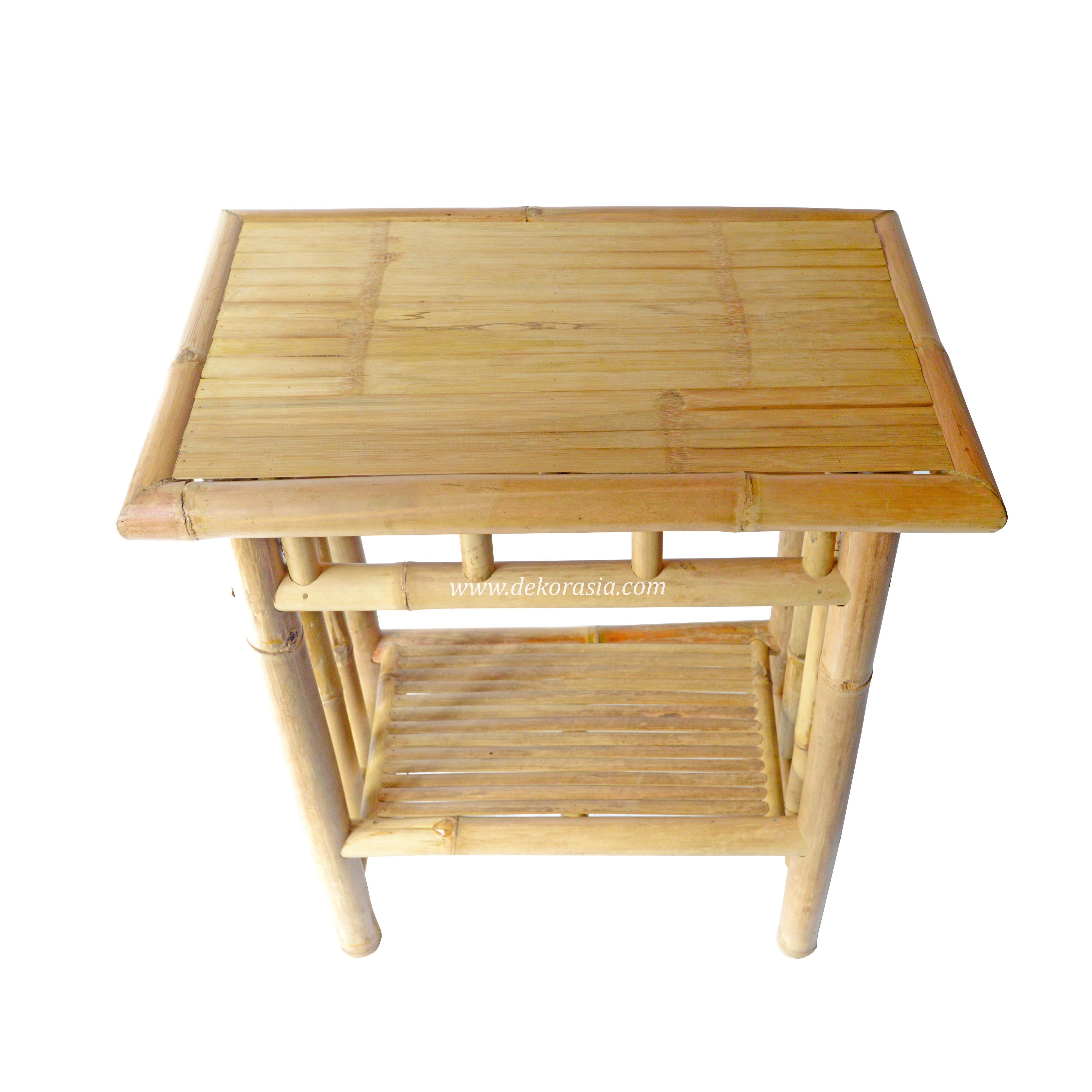 Table with Rack Table Living Room Furniture Bamboo Table, Dining Tables Console Table Coffee Tables, Bamboo Furniture Knockdown