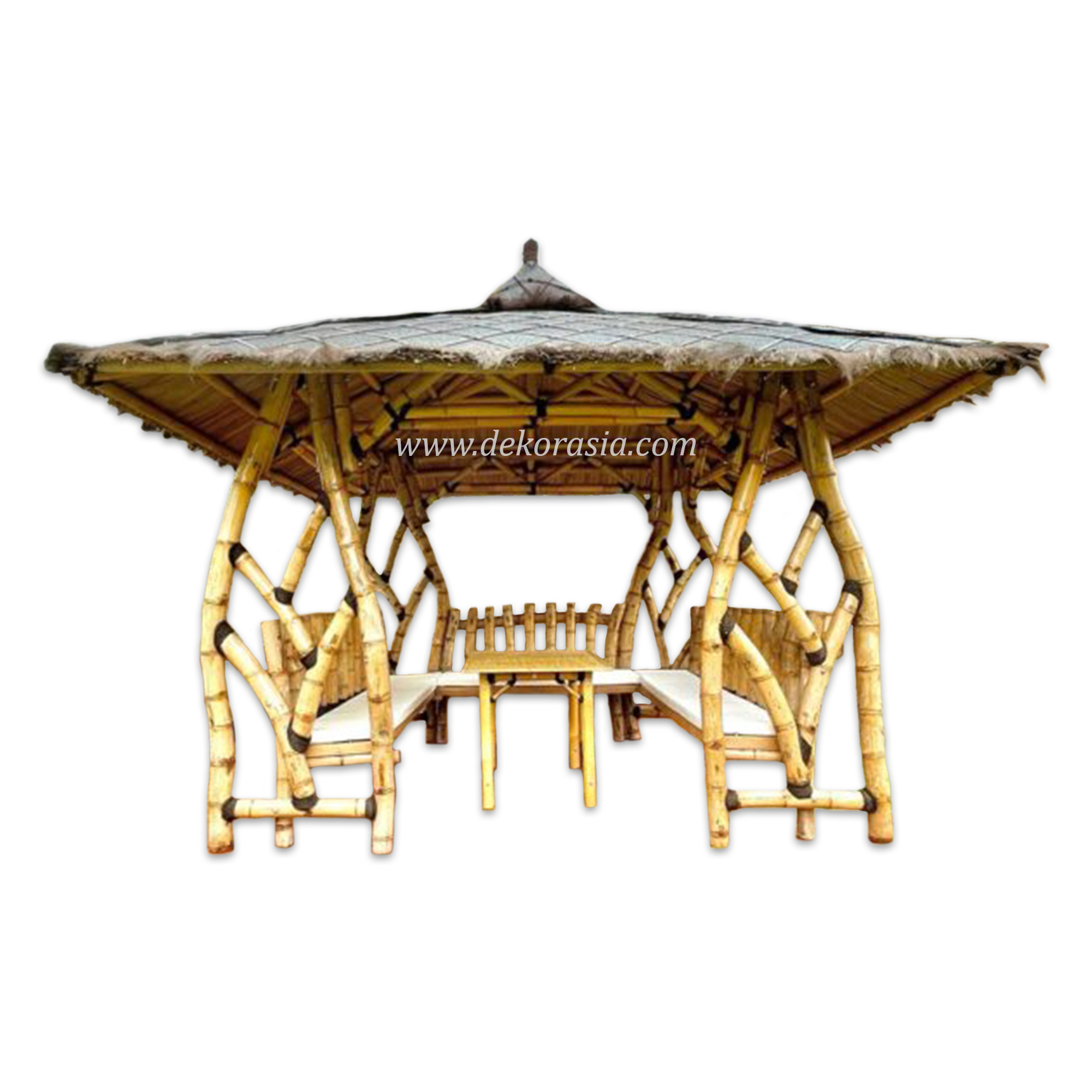 Merapi Gazebo for Garden Outdoor Decoration, Bamboo Gazebo Luxury, Exclusive Design Bamboo Gazebo