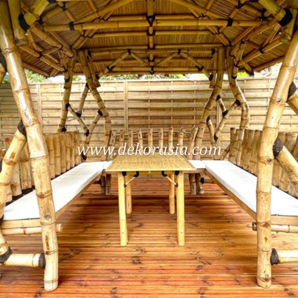 Merapi Gazebo for Garden Outdoor Decoration, Bamboo Gazebo Luxury, Exclusive Design Bamboo Gazebo