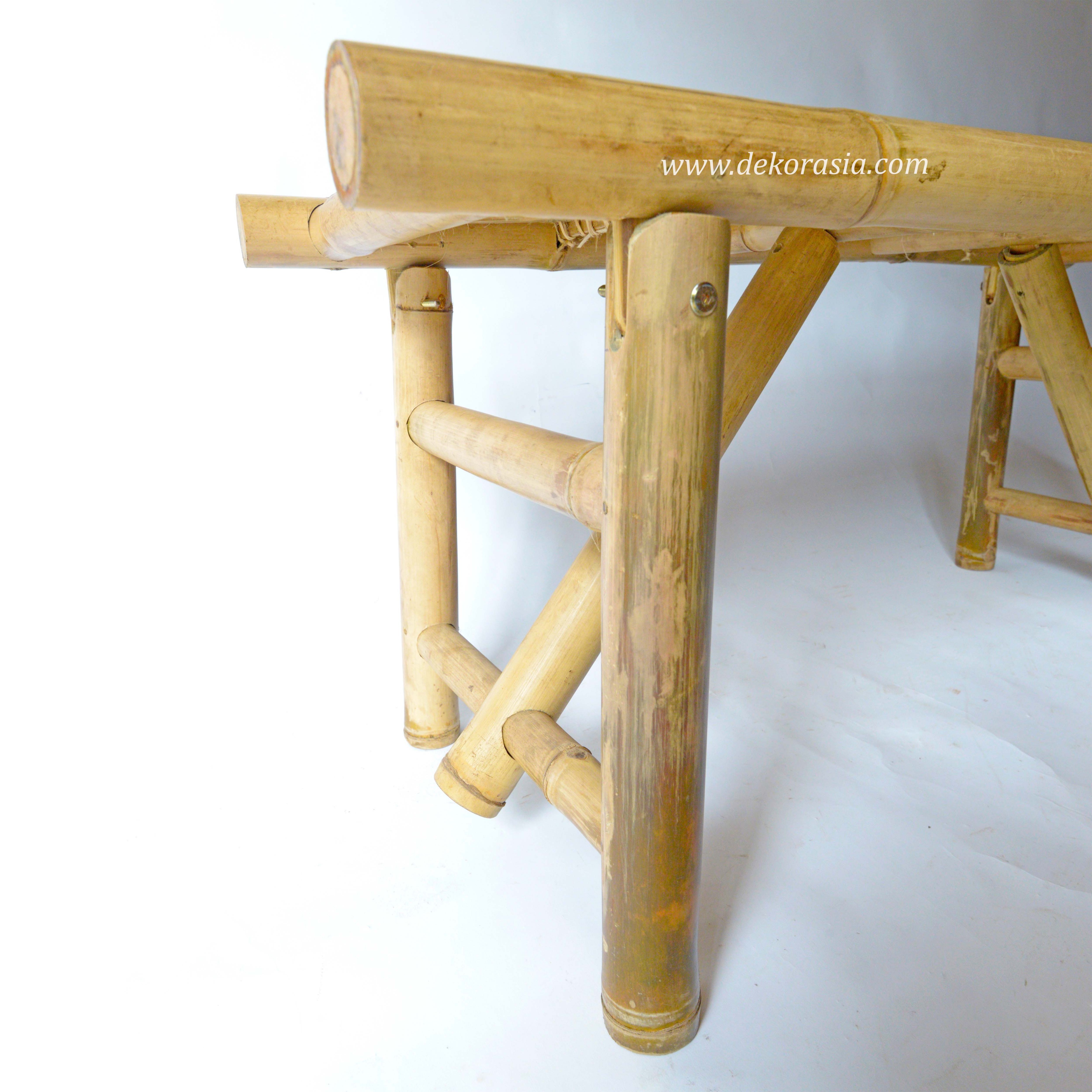 Natural Color Bamboo Bench, Bamboo Benches Furniture Living Room Bamboo Knockdownn Benches