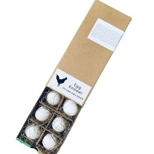 Custom unique decorative cardboard paper packaging easter egg roll carton quail goose egg box for gift farm egg packaging